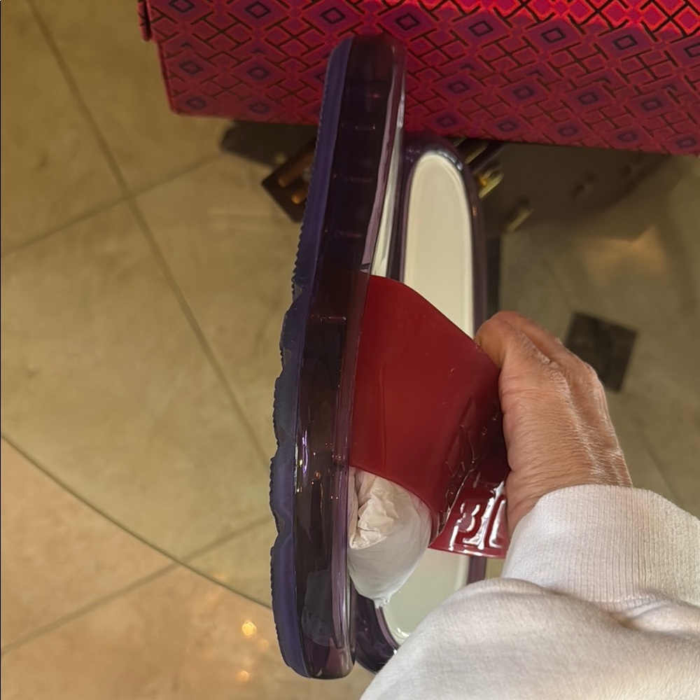 Tory Burch never worn bubble jelly slippers sz 8 - Picture 7 of 9